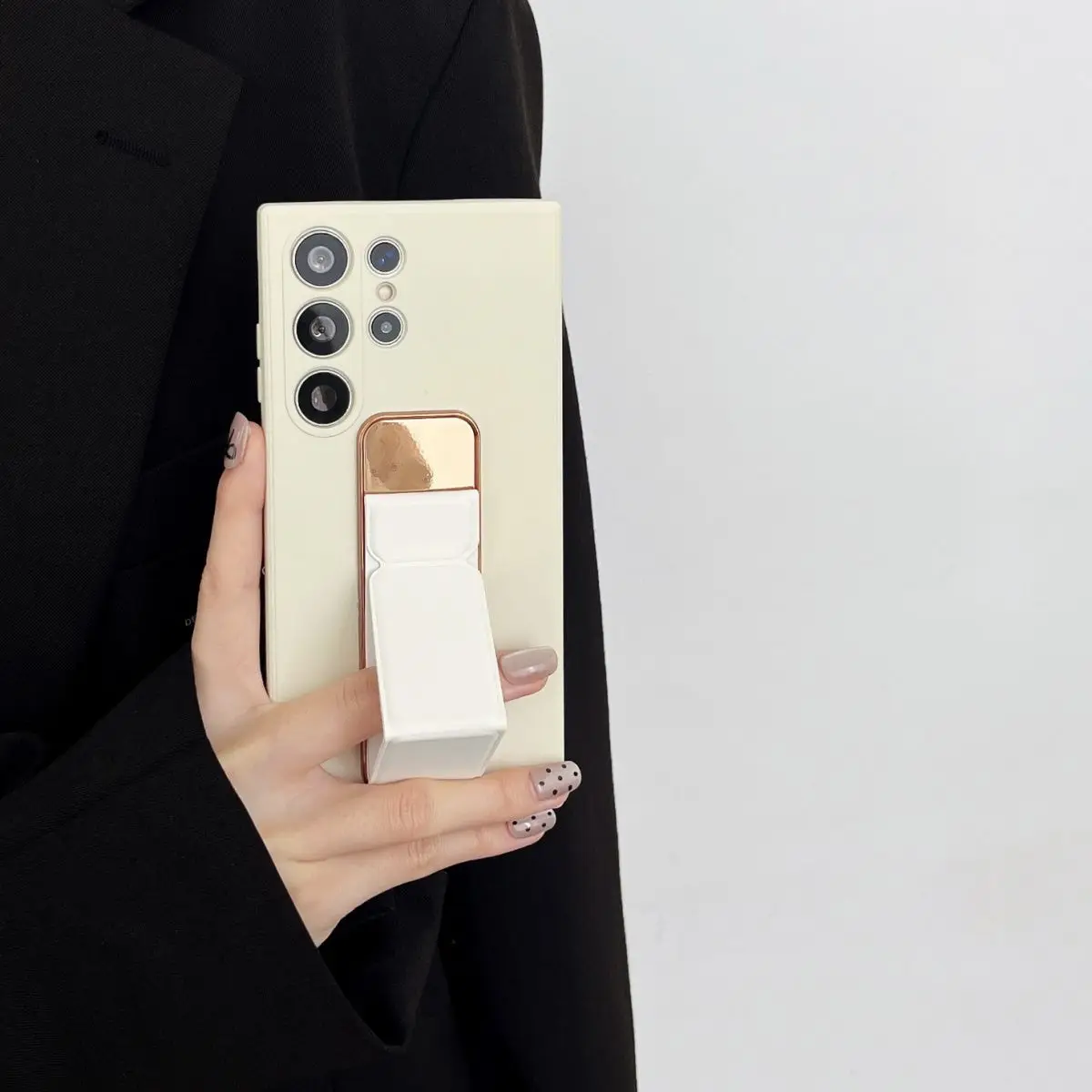 Magnetic Stand Phone Case with Wrist Strap Holder and Protector