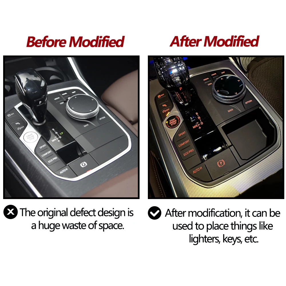 Upgraded Car Central Console Gear Shift Storage Box Organizer
