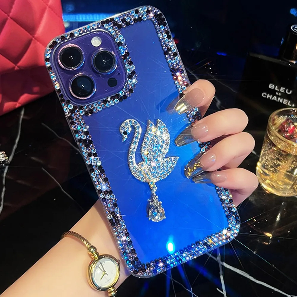 Coque en Silicone Miroir Diamant 3D pour iPhone 11 6.1'' avec