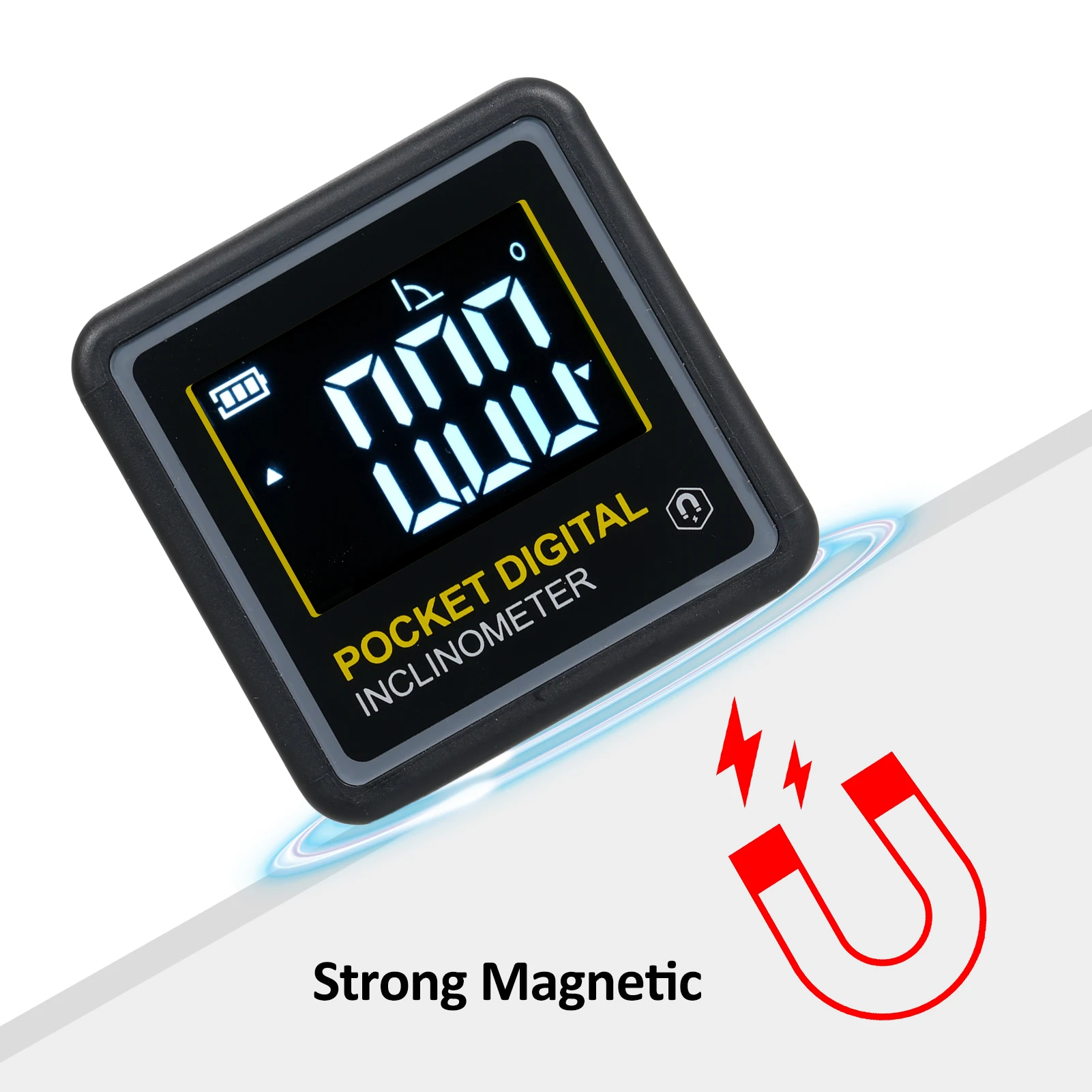 Portable Digital Inclinometer LCD Backlight Protractor Slope Level Meter Digital Angle Ruler Single-side Magnetics Protractor