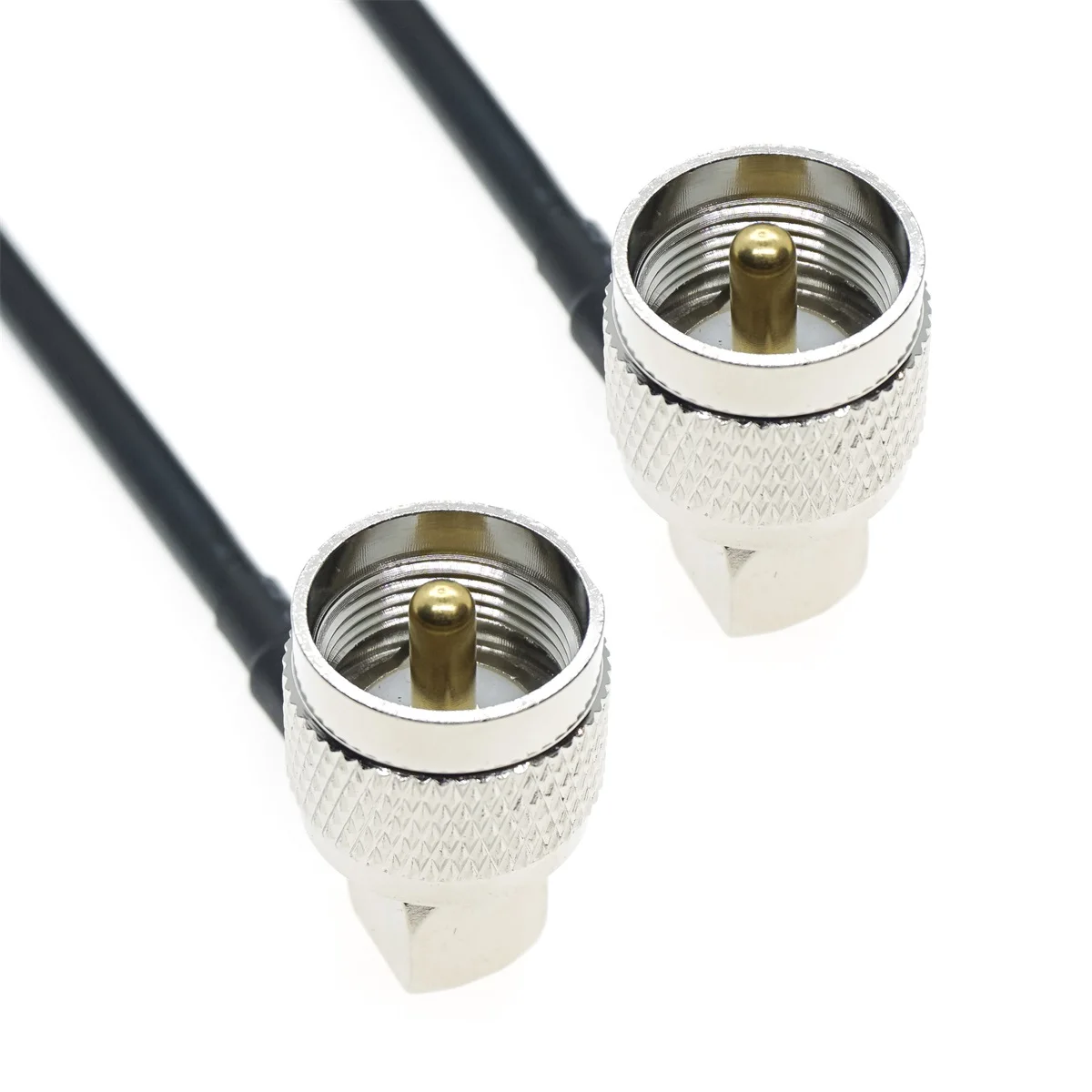 RG58 UHF Male Right Angle to UHF Male PL259 90 Degree Crimp Lot RF Coax Pigtail Jumper 50ohm Cable