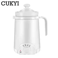 0.5L Portable Ceramic Wellness Mug Thermal Electric Kettle Slow Stew Pot Health Cup Keep Warm Bird's Nest Dessert Soup Simmer EU 1