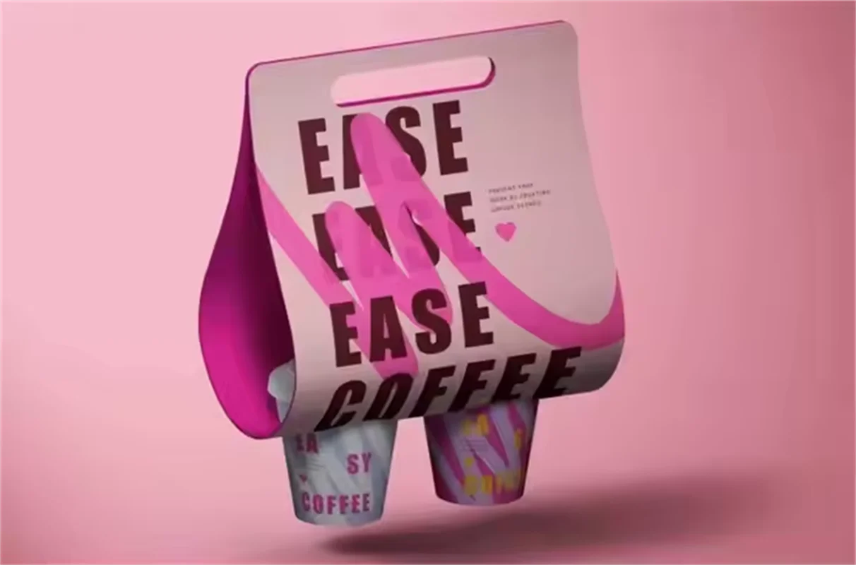 500Pcs Custom Printed or Designed Single Double Paper Cup Holders Disposable Bubble Mil... - SKU DPCH1246 - UGI Packaging