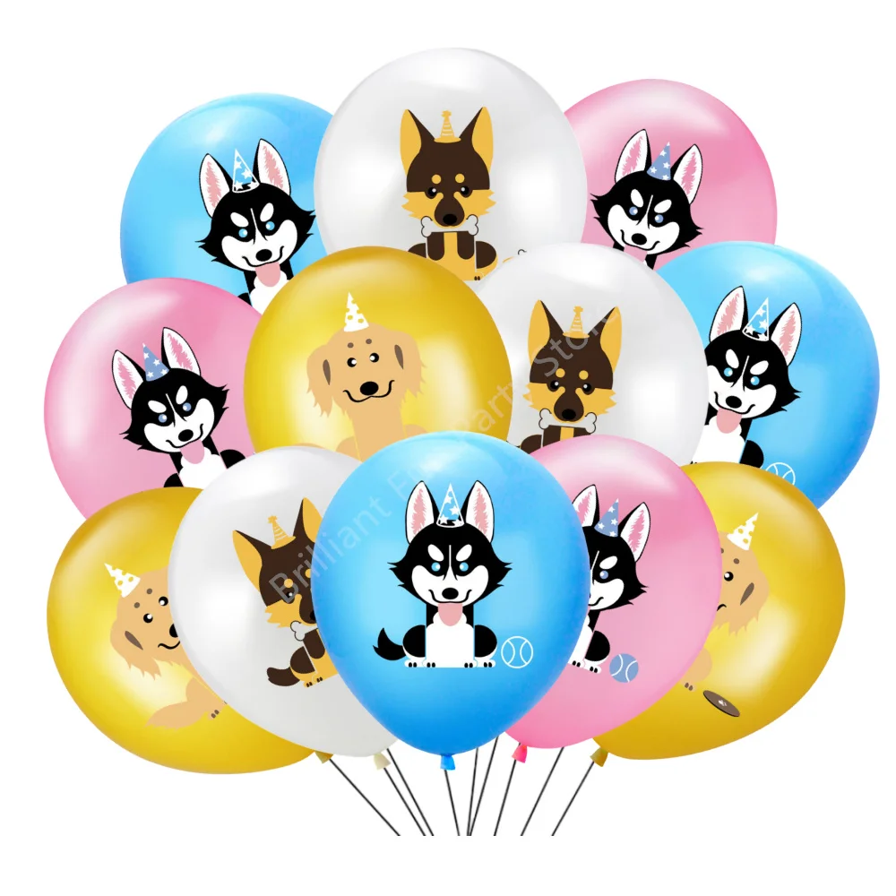 thumbnail image 1 of 12 globos de látex de 12 pulgadas con forma de pata de cachorro y gato para fiestas, suministros para fiestas de cumpleaños de mascotas y baby shower, 1 of 5