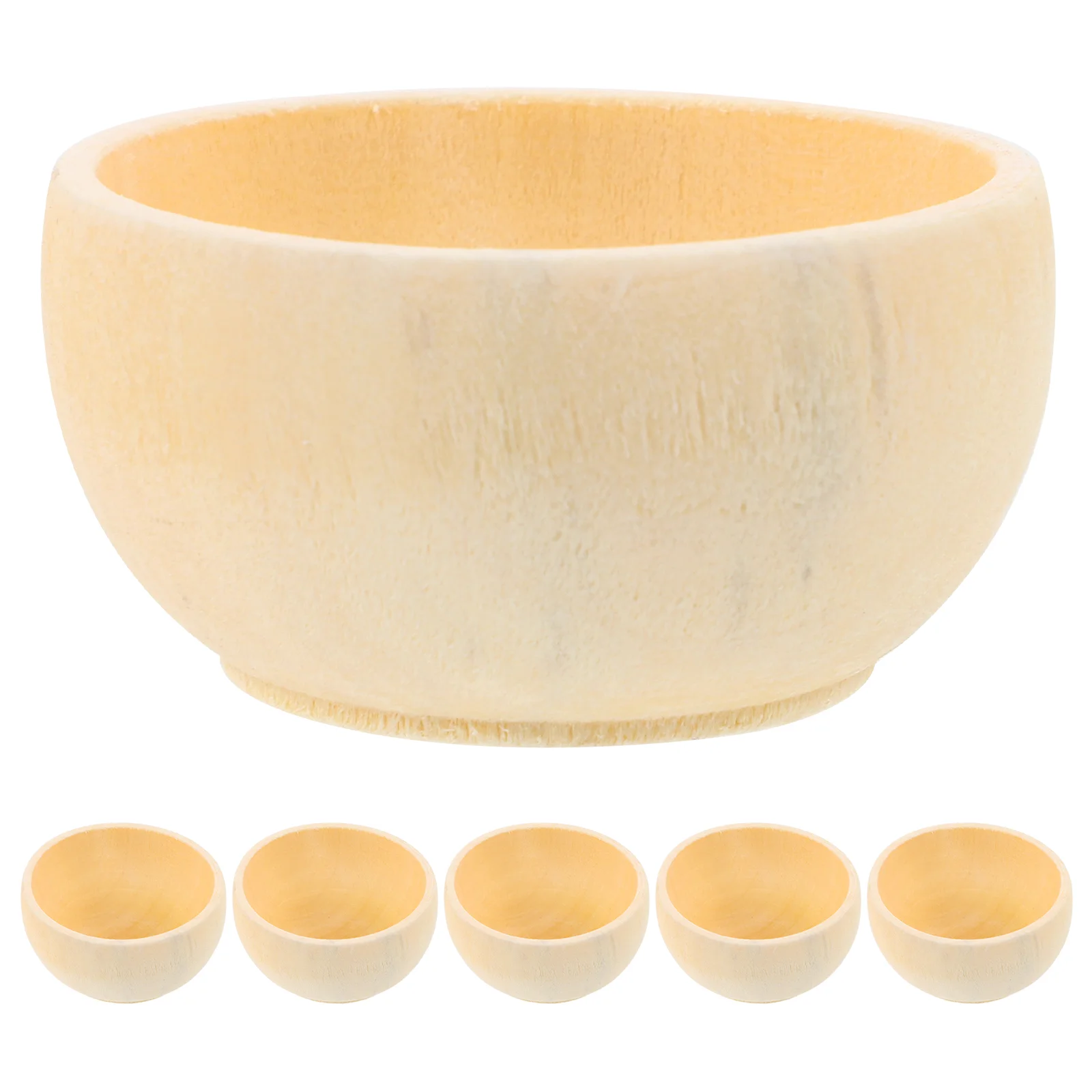 

Funny Safe Excellent Painting Home Reliable Drawing Simple Useful Blank Wooden Unpainted Bowls for DIY Kids