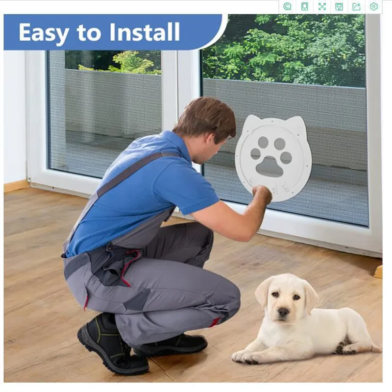Dog Cat Flap Door Pet Cat Inside Door Lockable Safe Screen Outdoor Magnetic Self-Closing Function Sturdy for Dogs Cats cat door,pet door