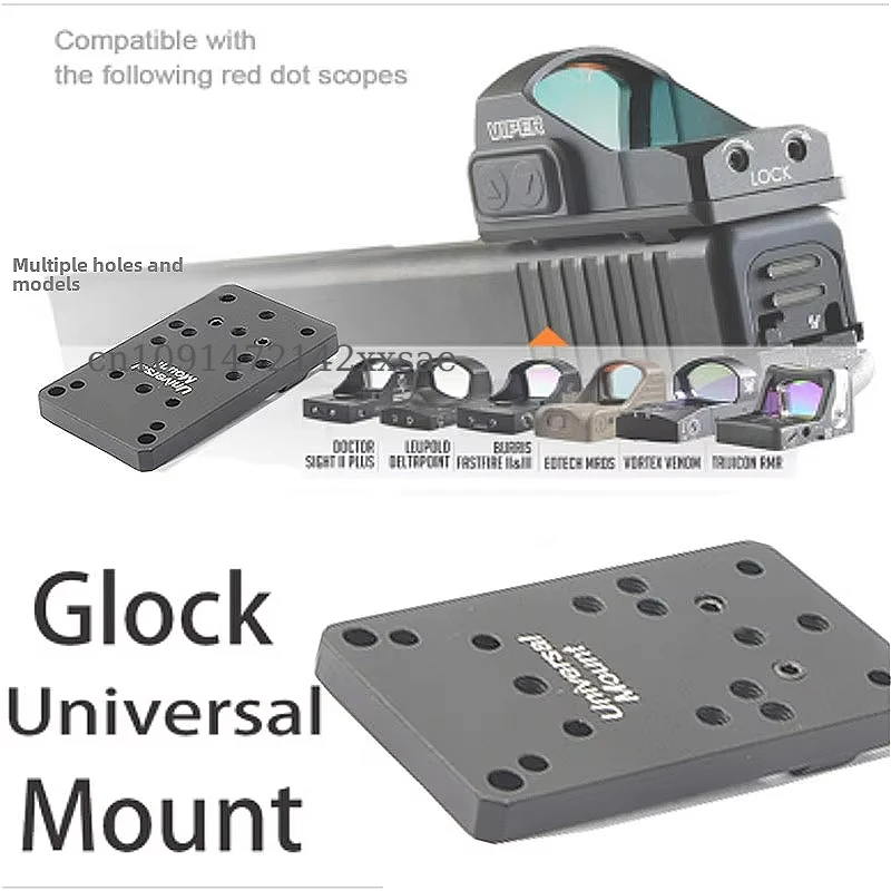 Universal G ock Scope Mount Plate Tactical Hunting Pistol Red Dot Scope Optics Base for G ock 17 19 Handgun R*R/MROS Adapter