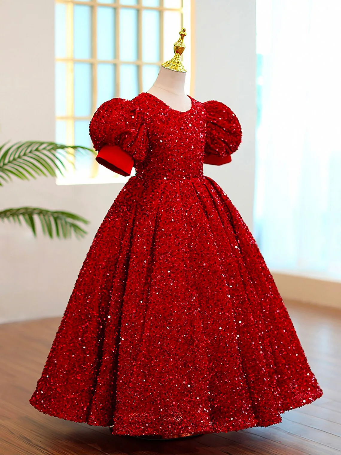 red-glitter-sequins-short-sleeve-flower-girl-dress-for-wedding-ankle-length-child-first-communion-birthday-party-ball-gowns