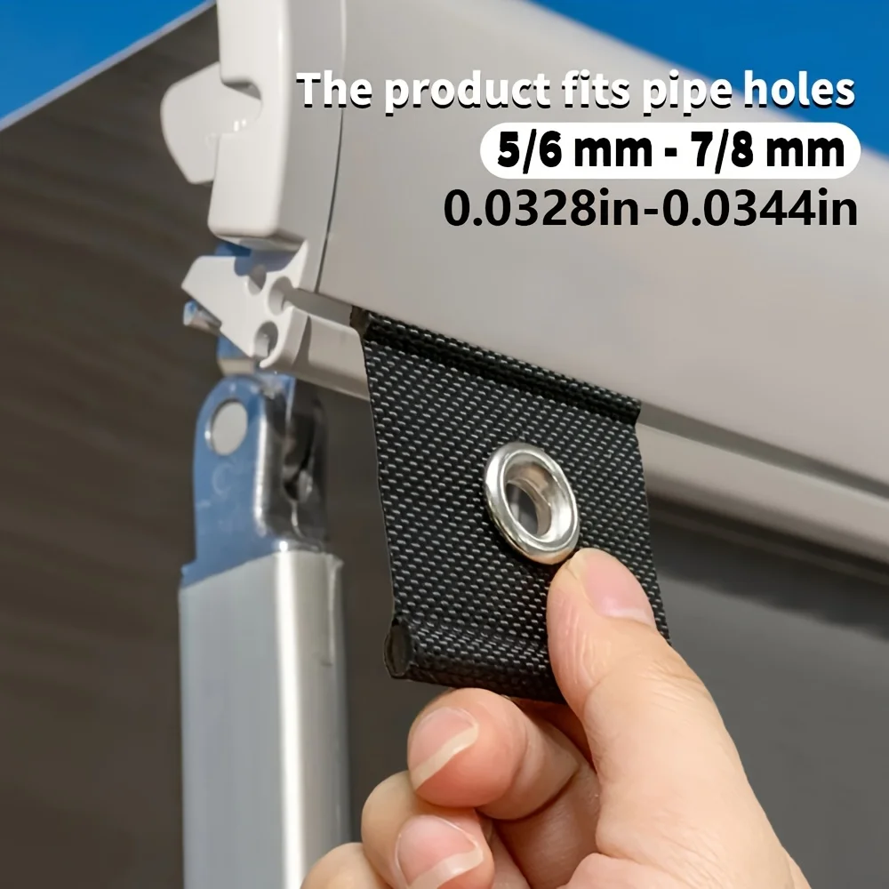 12 Stück robuste Nylon-Markisenhaken für Wohnmobile – Mehrzweck-Vorhang, Wäscheleine und Zelthaken für 5/6 mm bis 7/8 mm Rohrlöcher – Detail 4