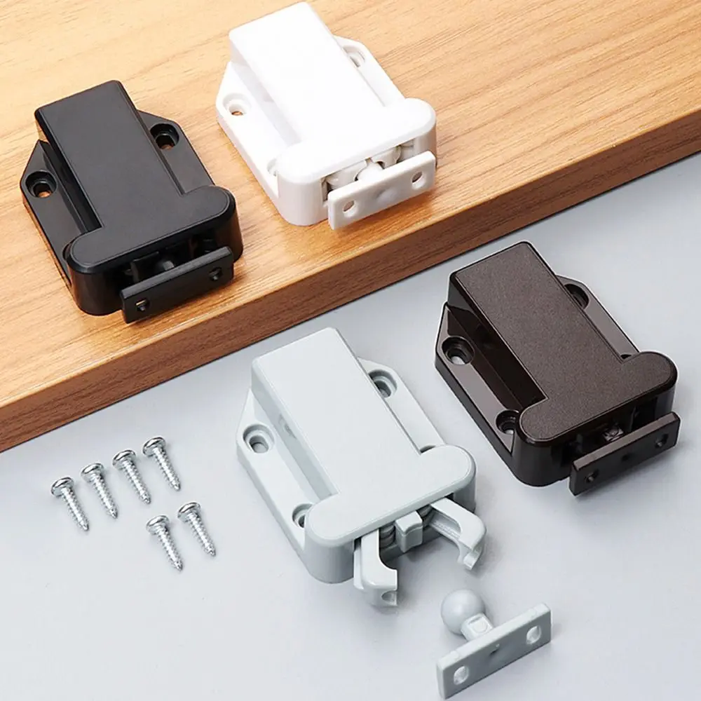 Push To Open Door Bouncer Bouncing Press Type Cabinet Catches Handle-free Invisible Cabinet Pulls Catches Panel Opener Closer door latch