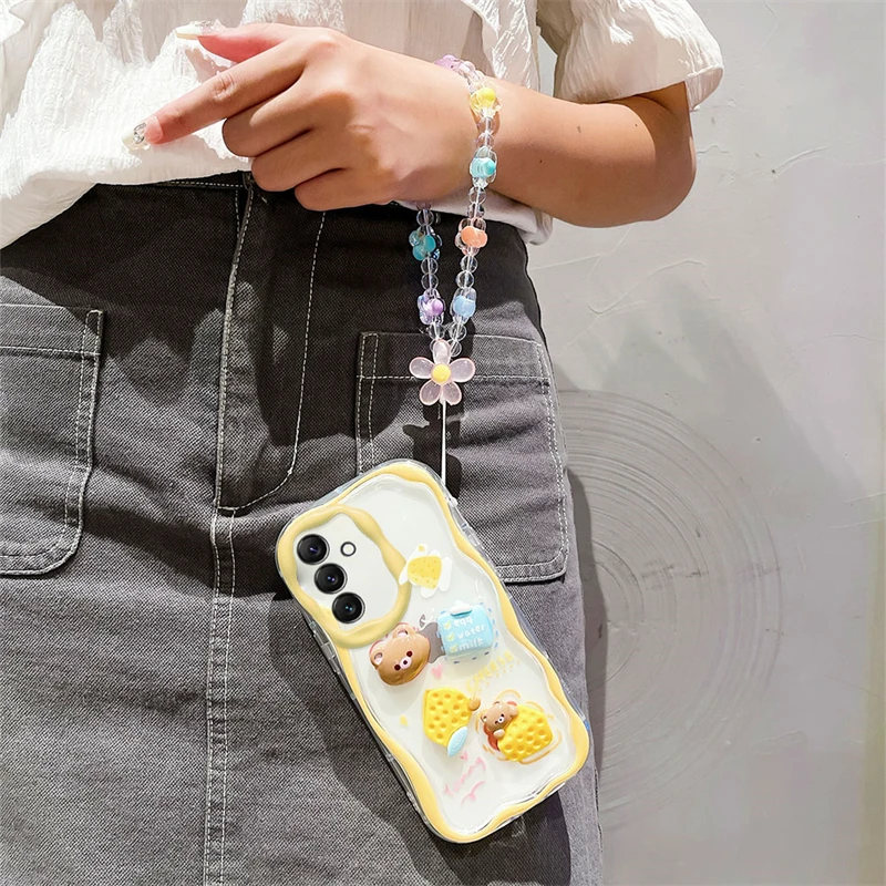 Süße Handyhülle Mit Bären- Und Blumenmotiv Für Samsung Galaxy_voghion.com