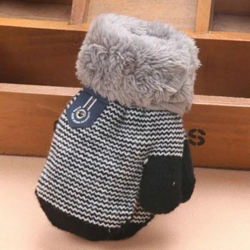 Baby Boys Girls Winter Knitted Gloves Warm Rope Full Finger Mittens for Children Toddler Kids Accessories 5