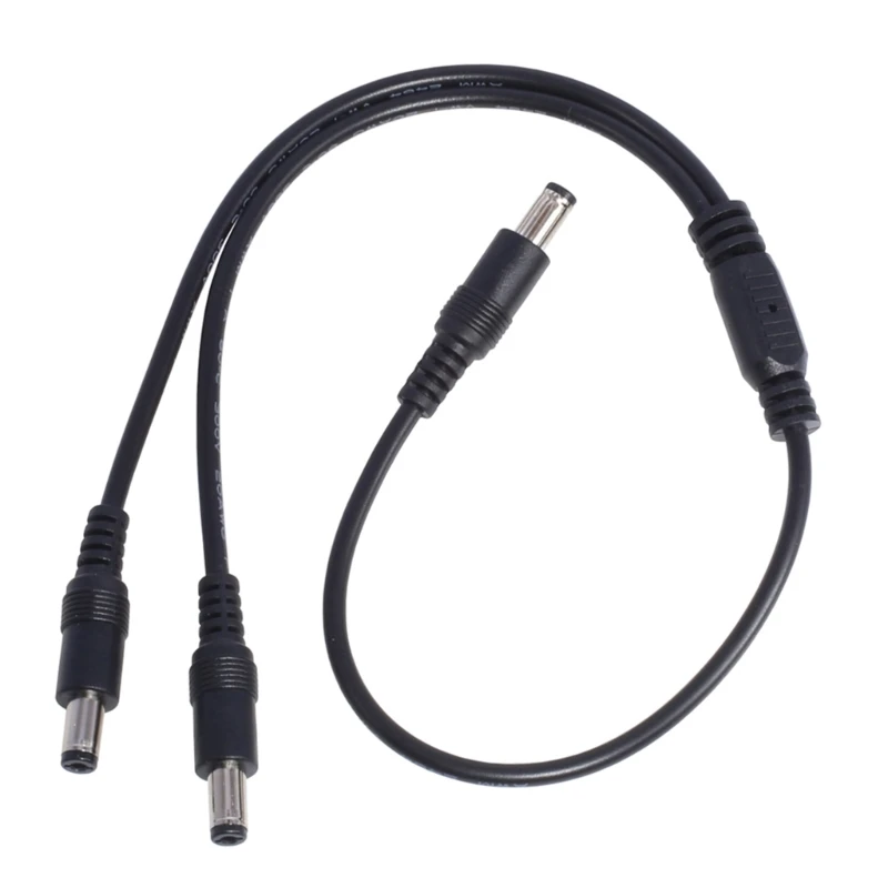 40cm DC Y Splitter Power Cable 18AWG 5.5x2.1mm Male to Dual 5.5x2.1mm Male Supply Splitter Cable for LED Light Bar Camera