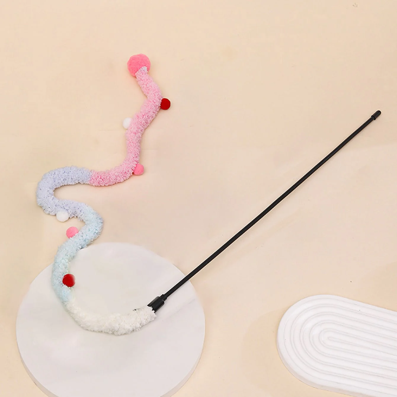 Cat Teaser Stick Interactive Toy Portable Lightweight