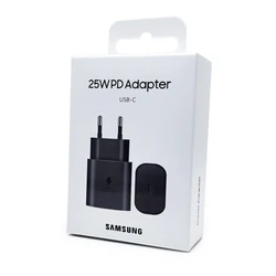 Samsung 25W Super Fast Charger Adapter with Quick Charging Capability - EU Black