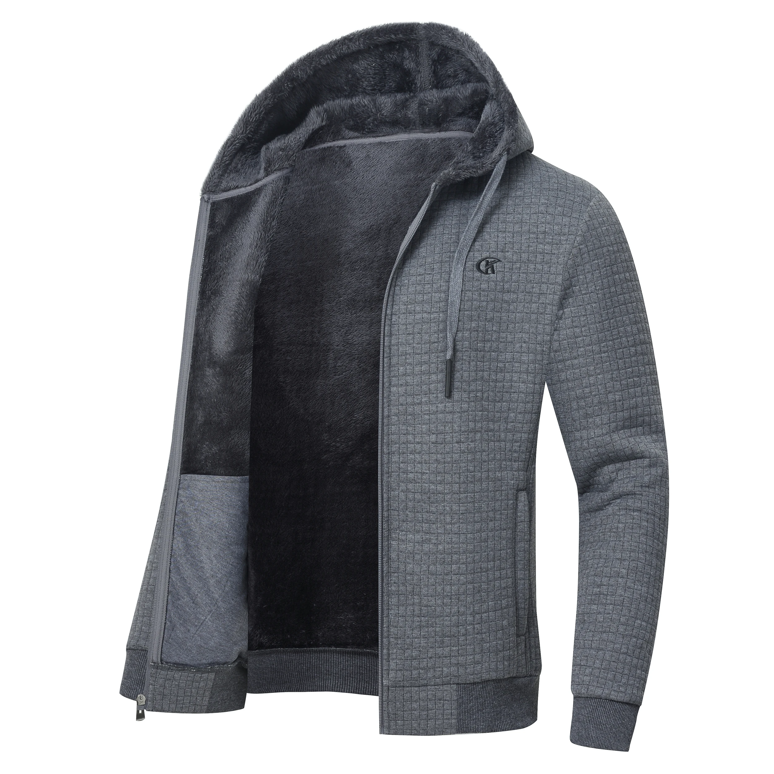 Herren Winter warme Jacken lässig Kapuze Plaid Shirts dicke Wind jacke Mantel Kapuze Mode Streetwear 5xl – Detail 10