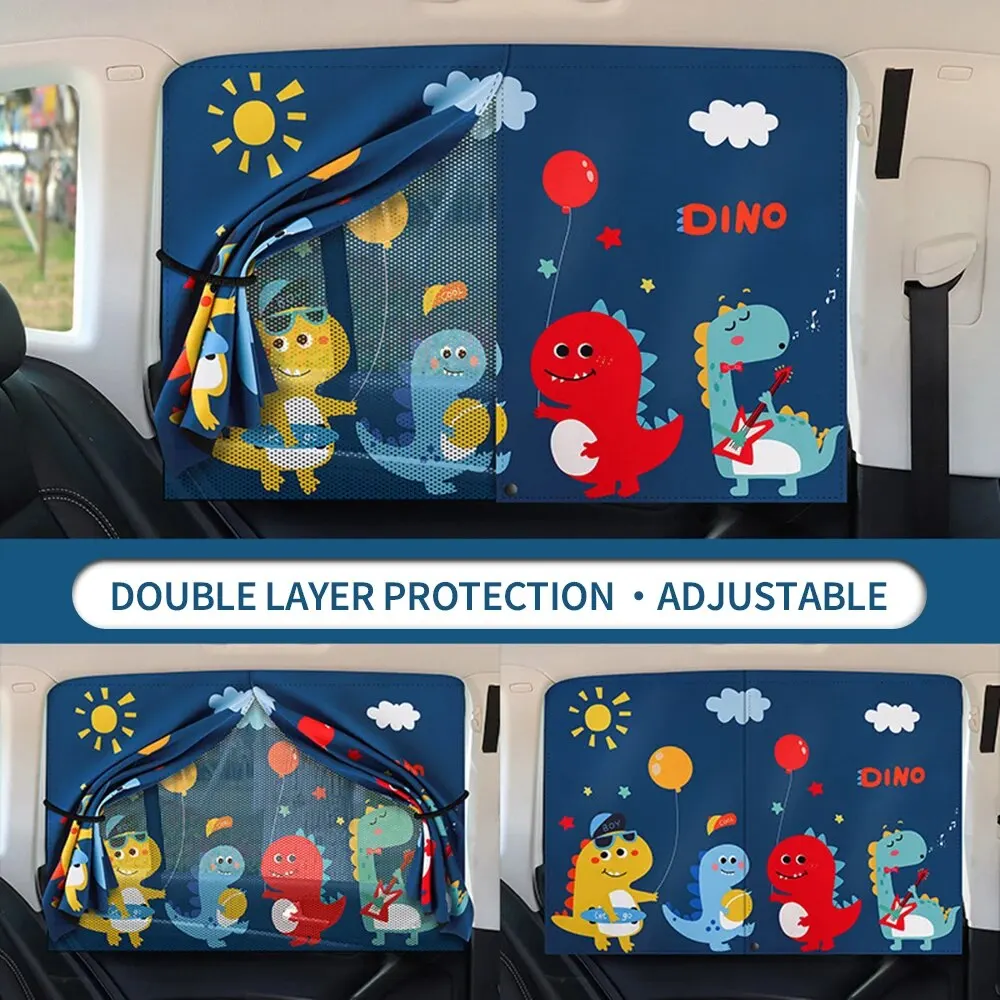 Car Cartoon Cute Spaceman Magnet Sunshade Cover