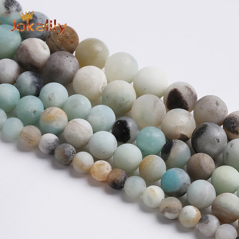 

Dull Polish Natural Stone Multicolor Amazonite Beads Round Loose Beads For Jewelry Making Diy Bracelet Accessories 4 6 8 10 12mm