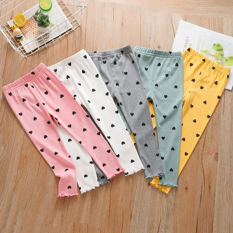 Girl Leggings Kids Tights Girl Skirt Trousers Kids Middle Pants V-TREE Girls Leggings Skinny Print Dot Trousers Kids Slim Stretch Pants Cotton Pattern Spring And Autumn Children's Clothing