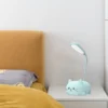 USB LED Table Light Foldable Cute Cat Eye Protection Lamp Rechargeable 400mAh Adjustable Gooseneck Kids Gifts for Bedroom Office 3
