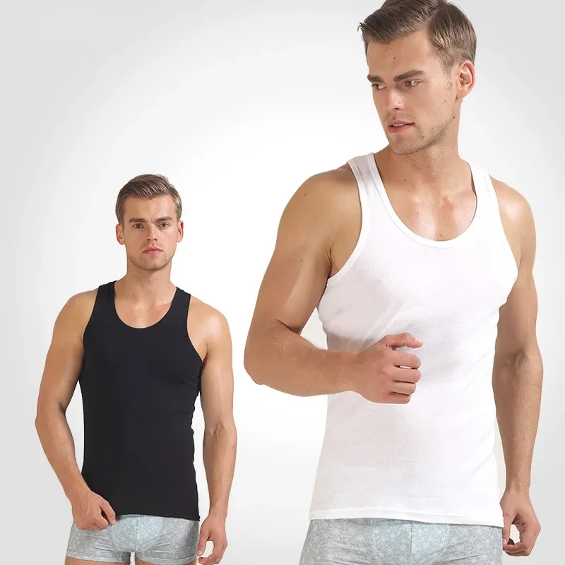 

Simple and Comfortable Summer Men's Slim-fit Sports Vest Sexy Shapeing Cotton Vest All Cotton Men All Cotton Tight