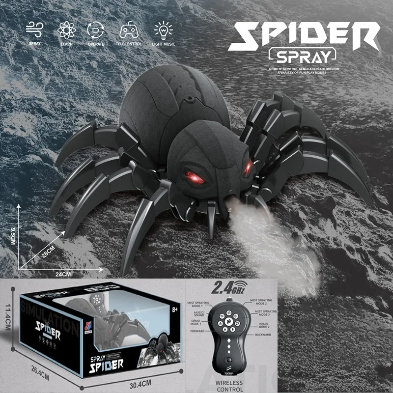 Interest Cultivation Wireless Remote Control spray Bee Spider Toy Dragonfly Octopus Insect Children's Toy Gift Plastic Material 5