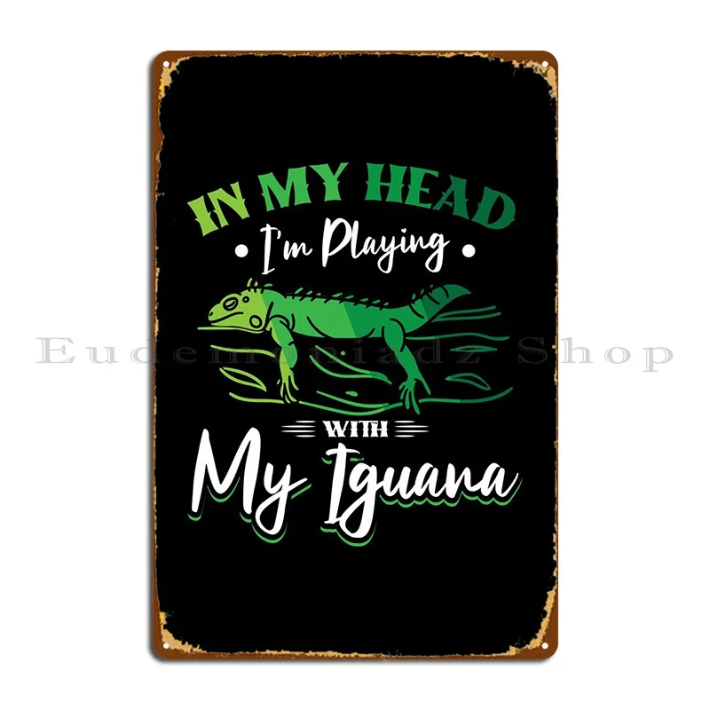Iguana Targa In Metallo Poster Cinema Printing Party Retro Cinema Tin Sign Poster