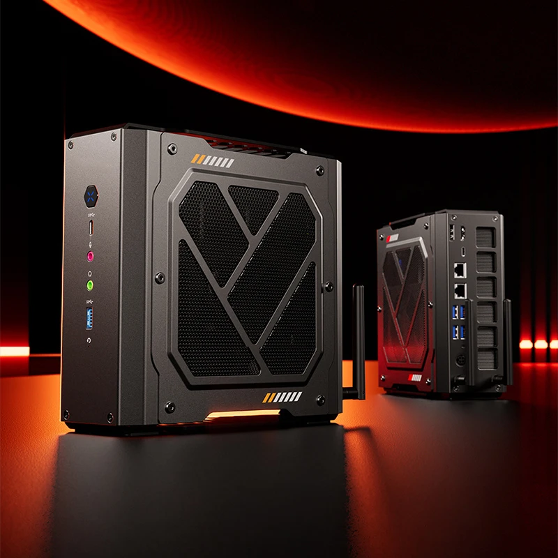 데스크탑 게이밍 PC 고급형 미니 PC(전용 그래픽 카드, 인텔 코어 i7-7940HX 및 AMD 라데온 RX 7600 XT 그래픽 카드 탑재) - AA 게임 플레이 가능