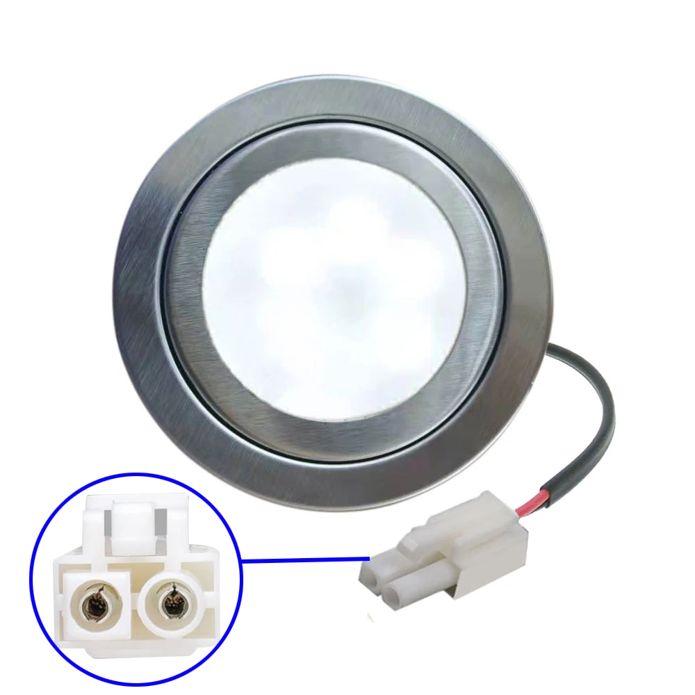 Kitchen Smoke Exhauster Light 2-Pack DC 12V 1.5W 68mm Stove Cabinet Smoke Vent Extractor Bulb 6000K