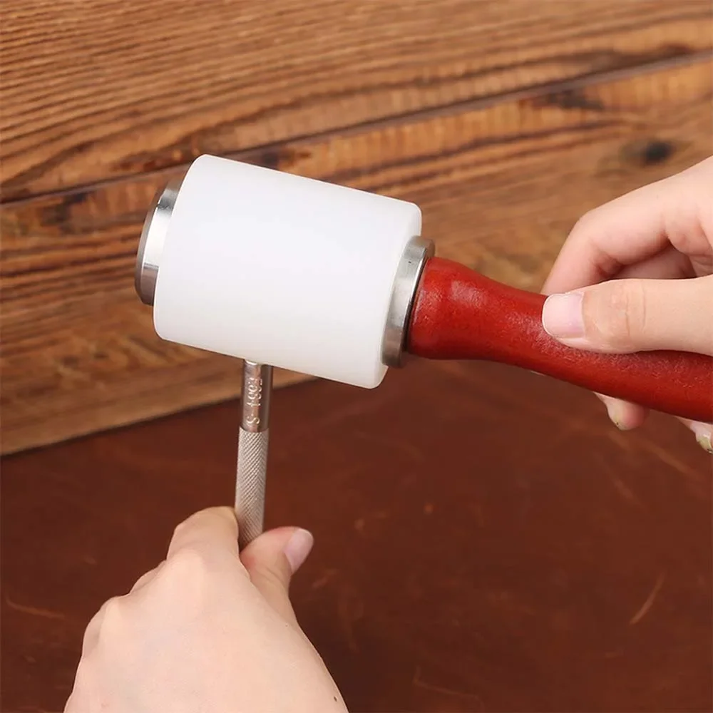 Leather Carving Hammer Mallet Nylon Leather Diy Handmade Printing Tool Nylon Hammer Carving DIY