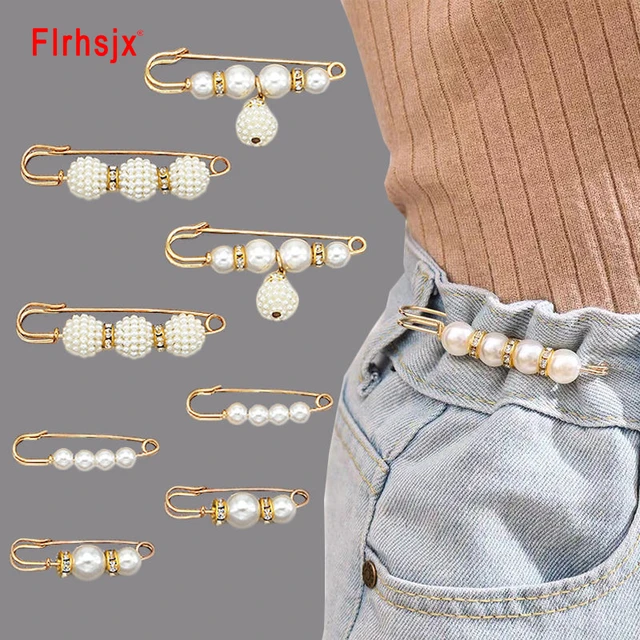 Pearl Jeans Button Pins Pant Snap Fastener Adjustable Tightener Waist  Buckle Diy Clothing Jeans Sewing-free Buttons Waist Buckle - Belt Buckle -  AliExpress