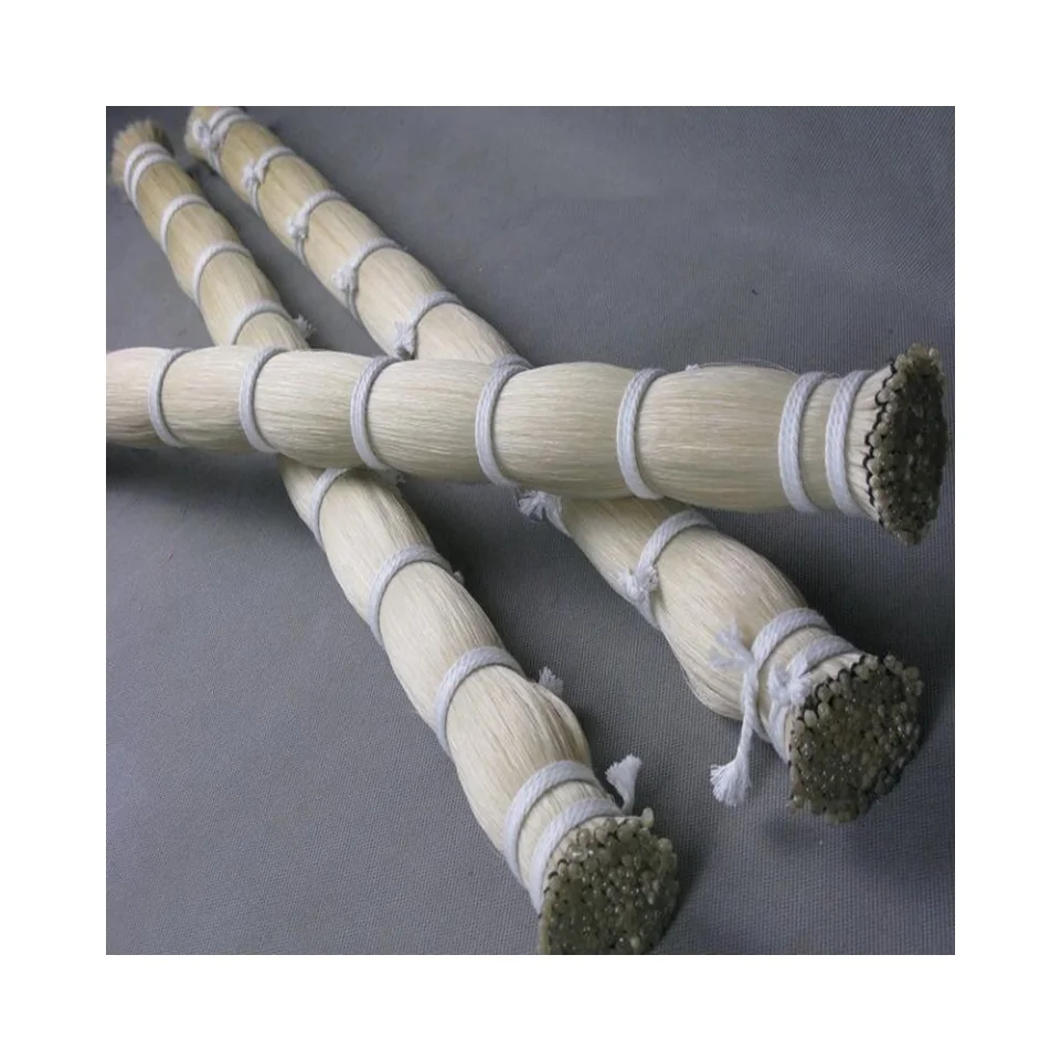 Mongolian Horse Hair Bow Parts, White Color, 80-85cm, 500g, AAA +,