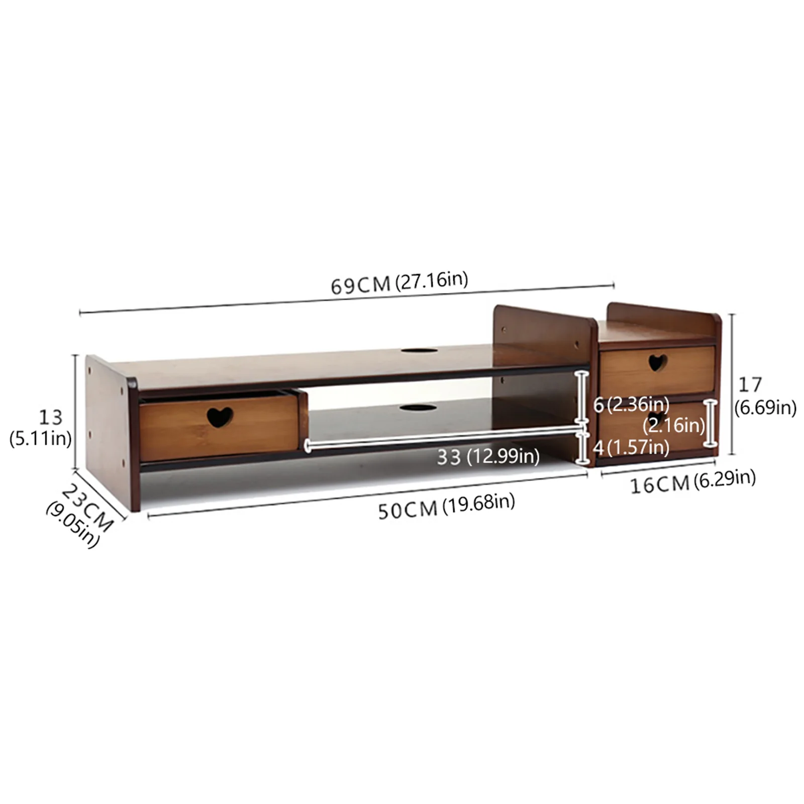 Bamboo Wood Monitor Stand 5
