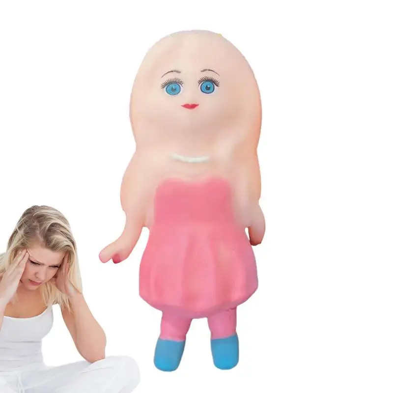 

Kids Squeeze Toys Princess Shape Cartoon TPR Squeeze Toys Decorative Soft Sensory Fidget Toys For Males Children Females Men