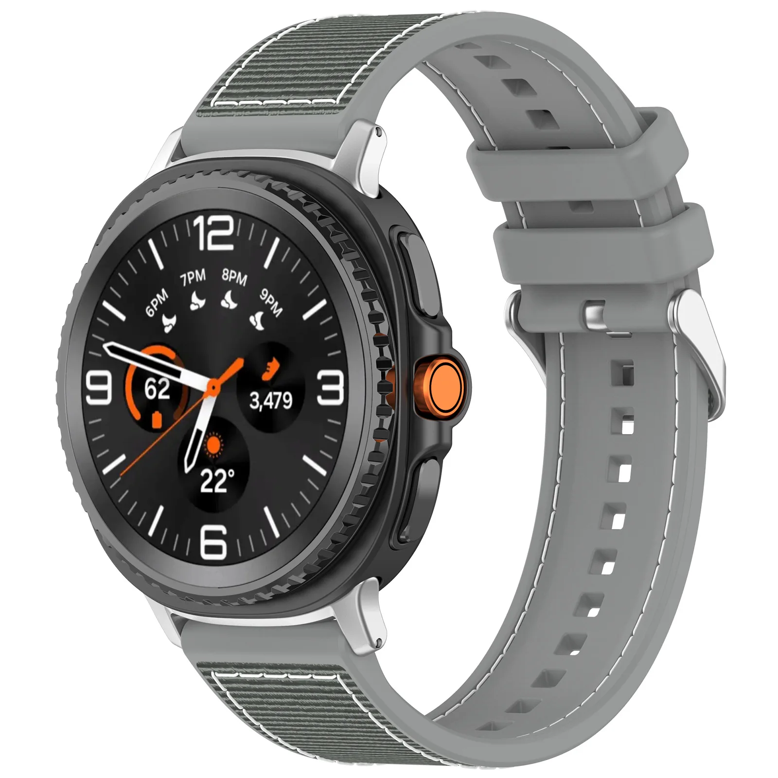 Silicone Nylon Composite Woven Watch Strap