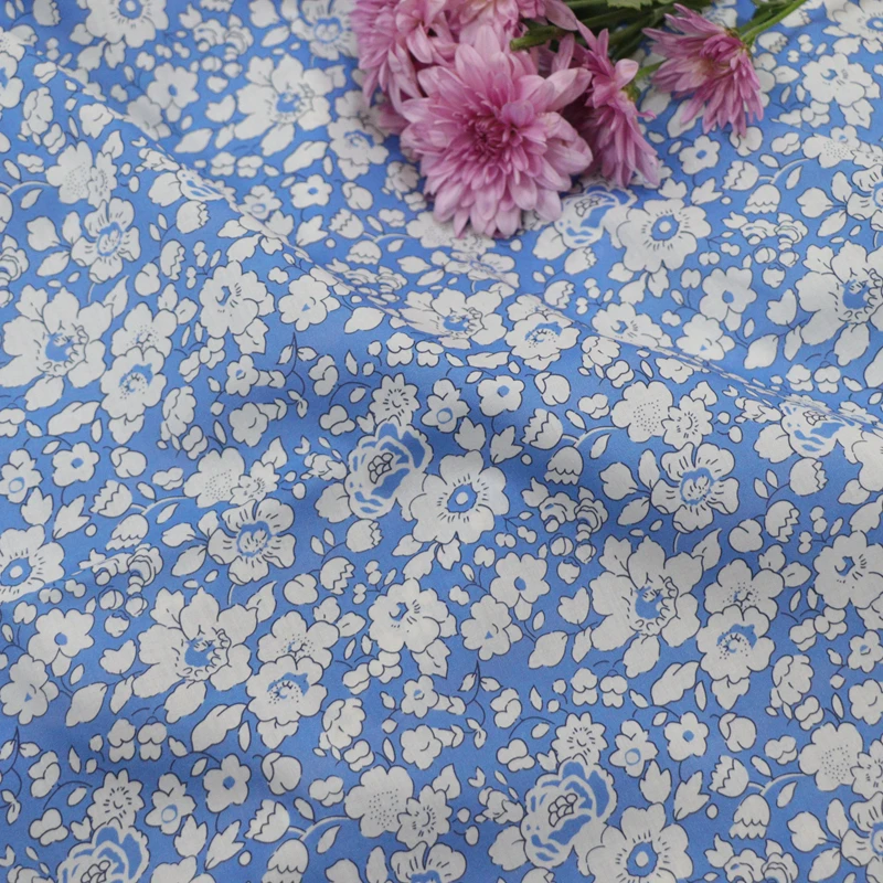 New Betsy Floral 100% Cotton 80S Like Liberty Fabric Stampa Digitale Per Cucire Abiti In Tessuto Gonna Bambini Designer Popeline Soft