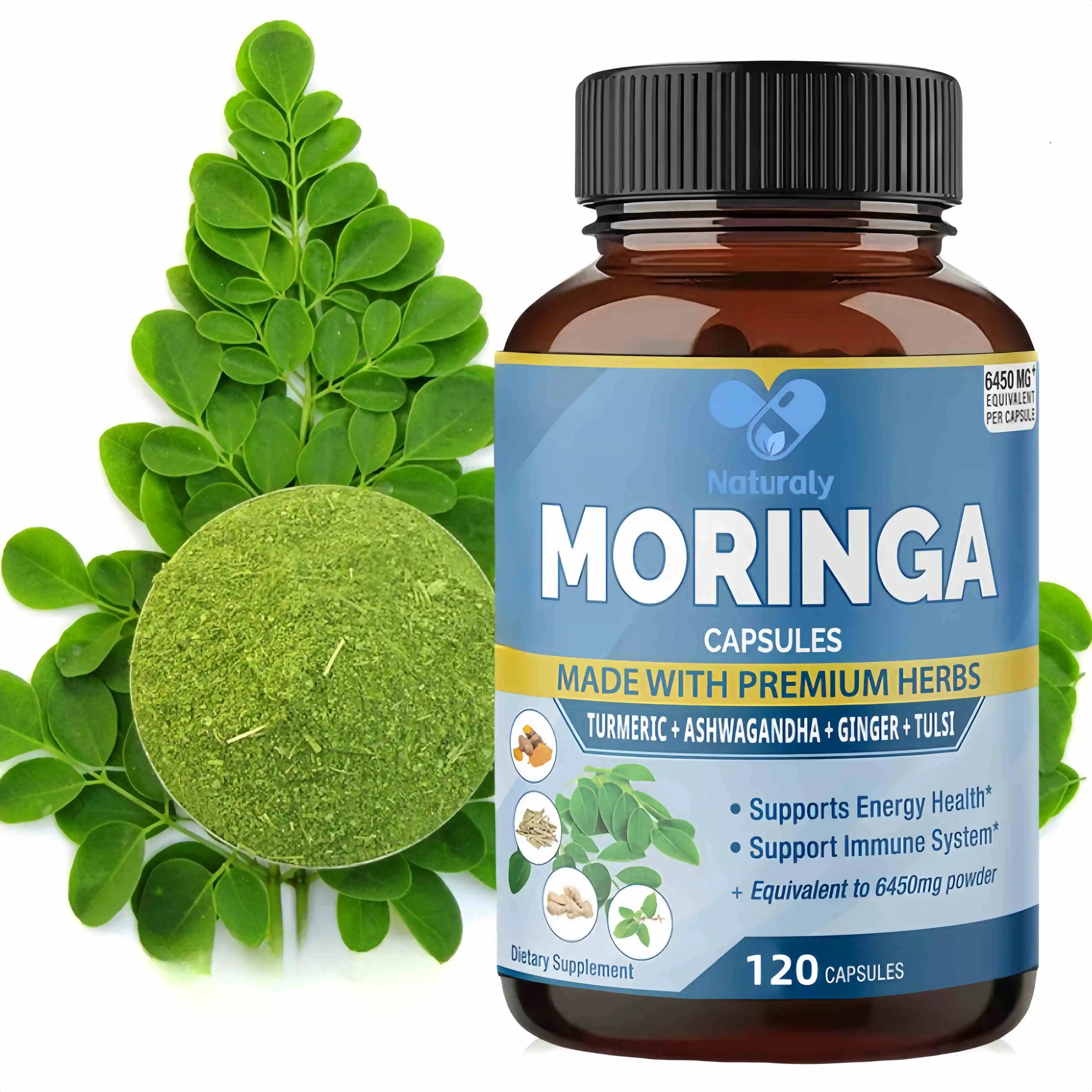 Organic Moringa Capsules-Improves Digestion and Supports Intestinal Health, Antioxidant