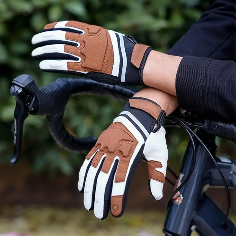 Reflective Padded Cycling Gloves Touchscreen Shock-Absorbing 4