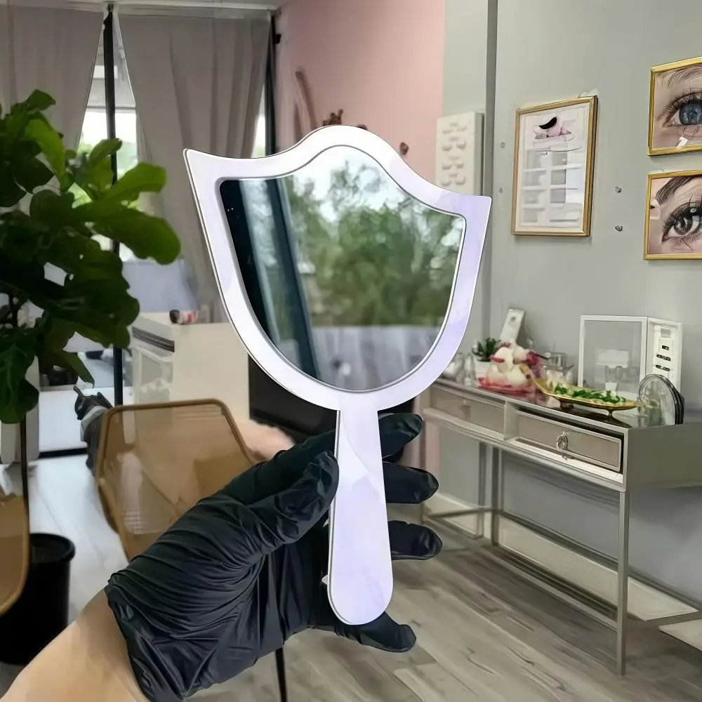 휴대용 속눈썹 기술자 사진 소품 아크릴 거울 소셜 미디어 속눈썹 미용 거울 부드러운 PVC 속눈썹 살롱 속눈썹 카드
