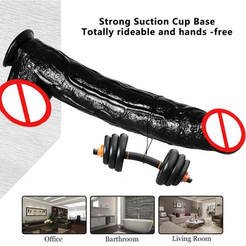 Soft Huge Realistic Dildo Penis Big Dong Vagina Stimulator Oversized Dildo Suction Cup Lesbian Sex Toys for Women 43CM*8CM Soft 5