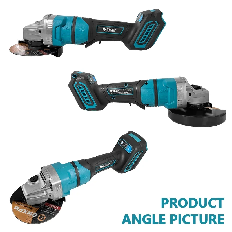 125mm Cordless Angle Grinder 10000rpm Hand-held Brushless Metal Polishing Tool Wood Cutter For Makita 18v Battery 3