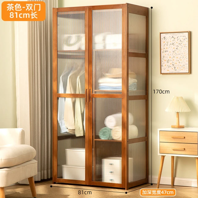 Armarios de plástico simples para dormitorio, armario de almacenamiento  portátil, estante, organizador, muebles, 5 - AliExpress