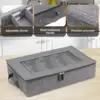 Flatware Utensil Storage Case, Silverware Storage Box Chest with Adjustable Dividers, Cutlery Storage Holder with Zipper Lid for 3