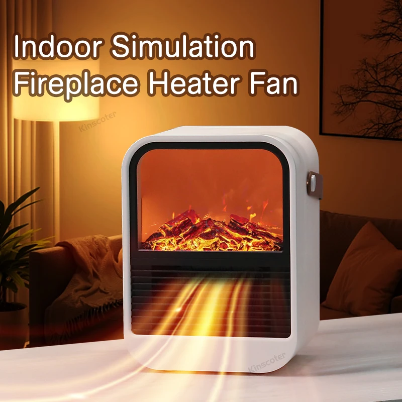

Kinscoter Portable Desktop Household Home Heating Stove Radiator Flame Warmer Machine Fireplace Electric Heater Warm Blower Fan