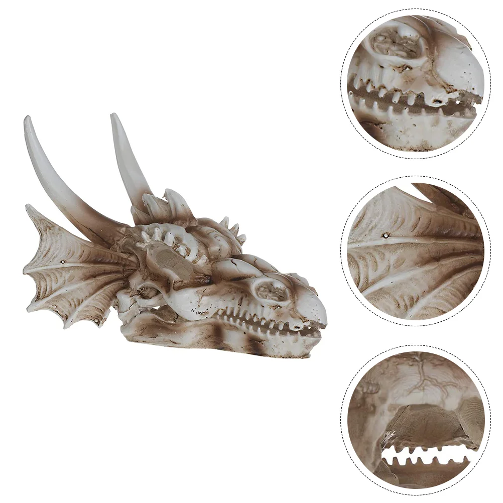 

Dinosaur Skull Shaped Adornment Artificial Decor Resin Skull Model Fish Tank Decor Chic Craft For Aquarium Fish Tank