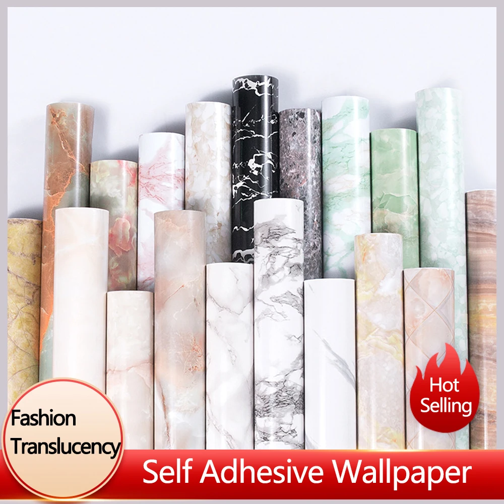 

Self Adhesive Wallpaper Marble Pattern Kitchen Waterproof Oil Resistant Dirt Resistant Stickers Furniture Renovation Wallpapers