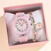 Children Watches Glow at Night Quartz CLOCK Silicone Band Cute Girls Primary School Wristwatch With Bracelet 3