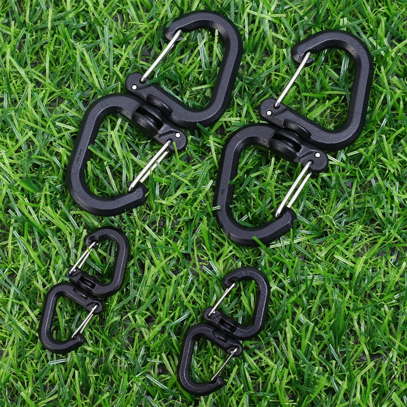 Swivel S Hooks 360 Degree Rotating Lightweight Lobster Claw Clasps Mini Key Ring for Outdoor Hiking Backpacking Accessories 5