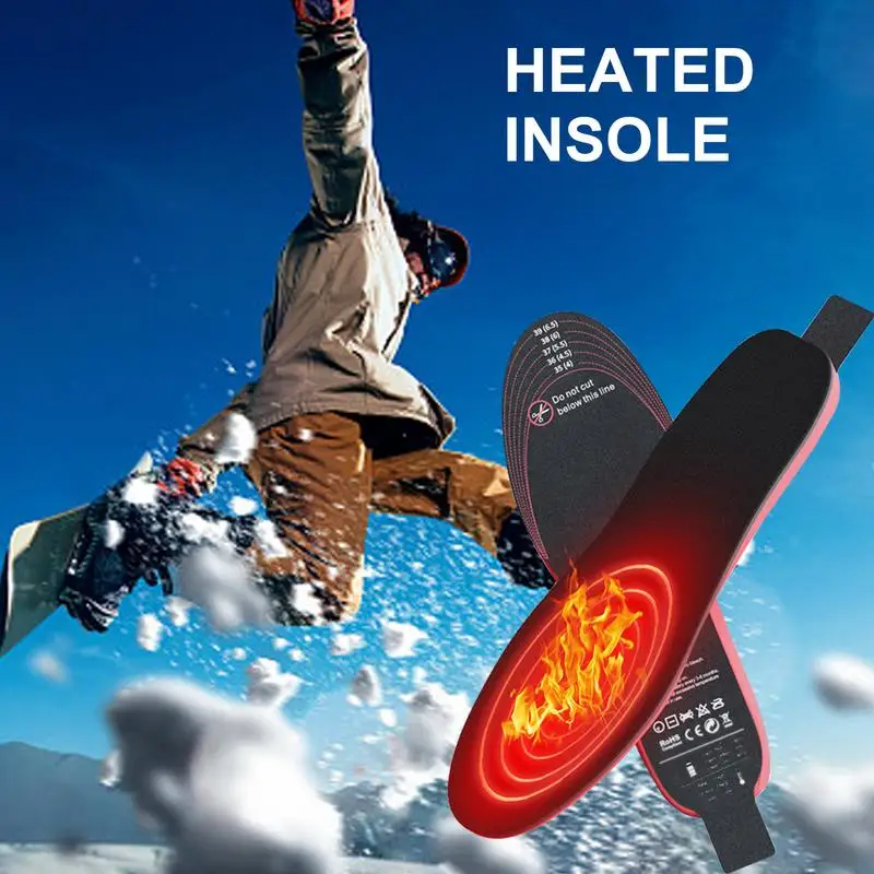 

Rechargeable Heated Insoles Remote Control 3levels of wireless temperature regulation can be cut Feet Warmer Sock Pad Mat