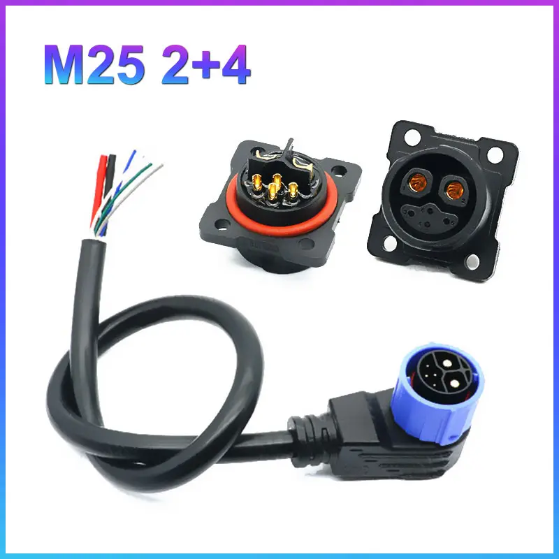 Conector da Bateria Bateria de Lítio Elétrica Porta de Carregamento Adaptador Bike Sharing Macho com 50cm Linha Cabo de Armazenamento de Energia M25 +